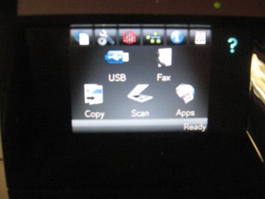 HP LaserJet CM1415fnw touchscreen control panel