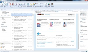 Windows Live Mail client-based email interface