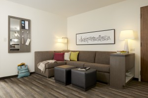 Hyatt House suite living room - press photo courtesy of Hyatt
