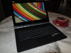 Lenovo Yoga 3 Pro convertible notebook at Rydges Hotel Melbourne