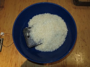 Smother the wet device with dry rice and leave for a few days