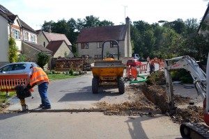 Digging up a village street - press picture courtesy of Gigaclear