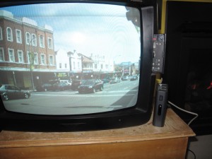 Western Digital WDTV Live network media adaptor in use with older TV
