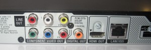 Sony BDP-S380 Network Blu-Ray Player rear panel connections