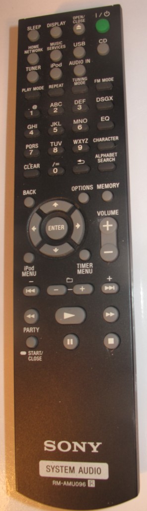 Sony CMT-MX750Ni Internet-enabled music system remote control