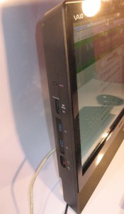 Sony VAIO J Series all-in-one computer side connections