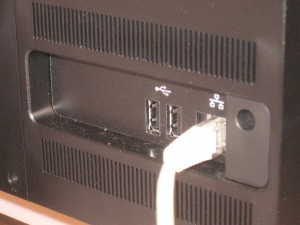 Sony VAIO J Series all-in-one - rear connections