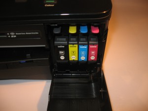 Brother DCP-J925DW multi-function printer front-loading ink cartridges
