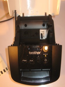 Brother QL-700 tape bay