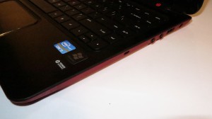 HP Envy 4 Sleekbook Right hand side connections - Audio In, Audio Out, USB 2.0, Power
