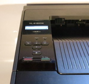Brother HL-6180DN laser printer control panel detail