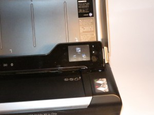 HP OfficeJet 150 mobile multifunction printer touchscreen control panel