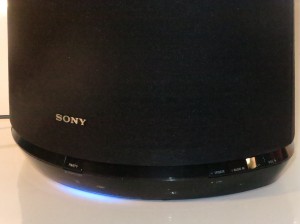 Sony SA-NS410 wireless speaker control details 1 - volume, party streaming, input select, firmware update