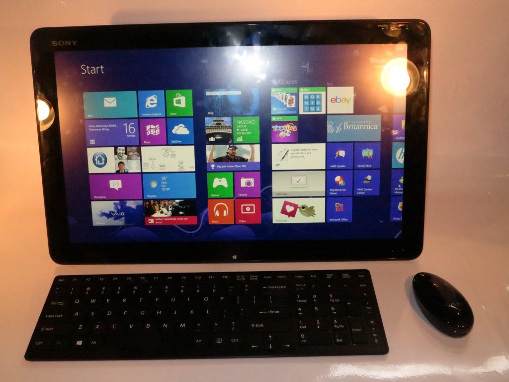 Sony VAIO Tap 20 adaptive all-in-one computer as a desktop