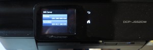 DNS settings on Brother network printer