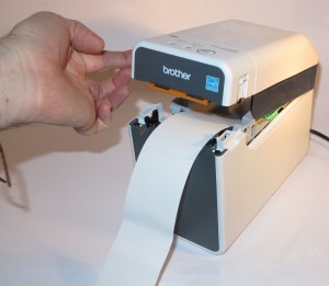 Brother TD-2020 label receipt printer - drop and close loading