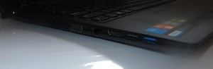 Lenovo Thinkpd G50 laptop - Left-hand-side view - VGA, Ethernet, HDMI, USB 3.0, USB 2.0 