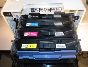 Brother HL-L8350CDW colour laser printer toner cartridges and drum unit