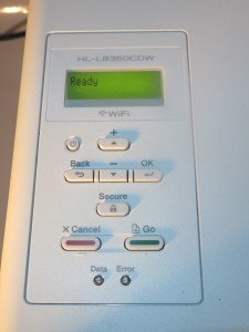 Brother HL-L8350CDW colour laser pritner control panel