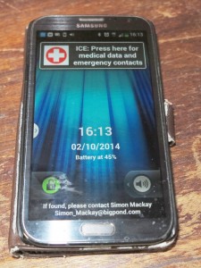In Case Of Emergency app widget on lock screen