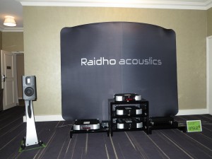 An example of one of the many systems that were demonstrated with bookshelf speakers yet yield the bass