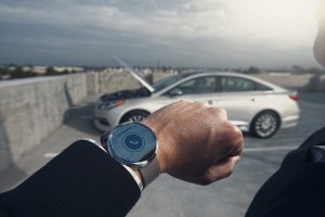 Hyundai Blue Link smartwatch app press photo courtesy of Hyundai America