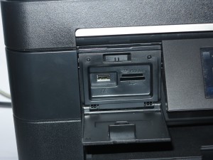USB socket and SD card slot