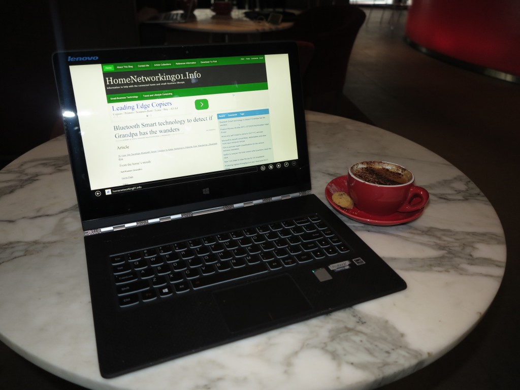 Lenovo Yoga 3 Pro convertible notebook at Rydges Hotel Melbourne