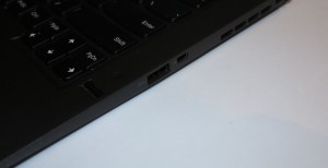 Lenovo ThinkPad X1 Carbon Ultrabook Right-hand side connections: USB 3.0, micro-Ethernet port