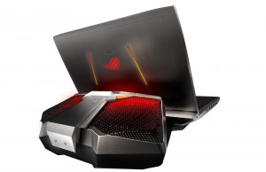 ASUS RoG GX700 water-cooled gaming laptop with radiator dock - press picture courtesy of ASUS