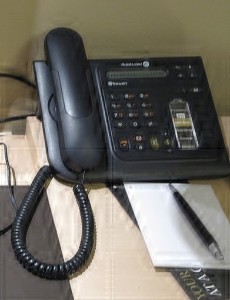Hotel guestroom telephone