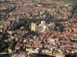 York UK aerial view courtesy of DACP [CC BY-SA 2.0 (http://creativecommons.org/licenses/by-sa/2.0)], via Wikimedia Commons