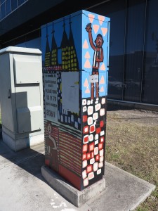 Painted street cabinet