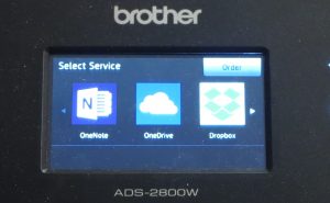 Brother ADS-2800W network document scanner - Web services