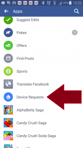 This is where you will end up authenticating that big-screen app's Facebook login request