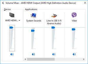 Volume Mixer in Windows 10, similar to other Windows versions
