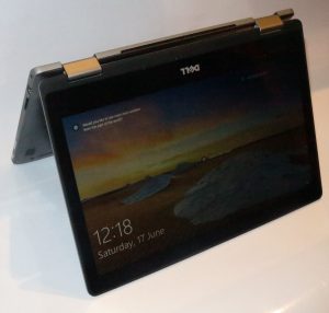 Dell Inspiron 13 7000 2-in-1 laptop in tent mode