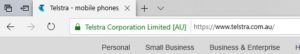 Extended Validation SSL site as identified on Microsoft Edge address bar -