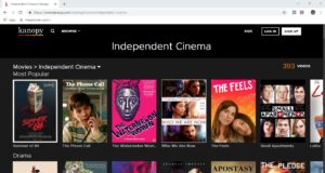Kanopy independent cinema page